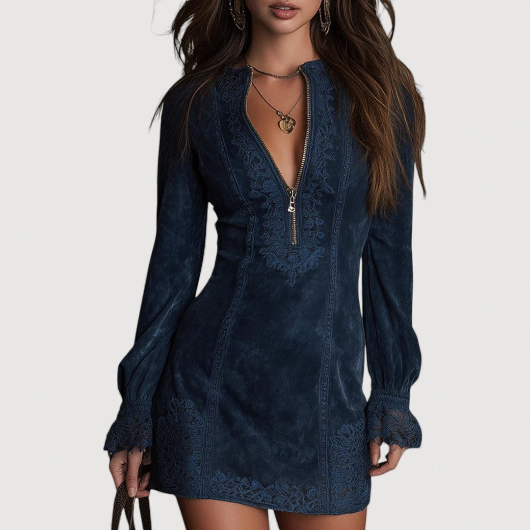 ISALIE – Mini Zip Dress