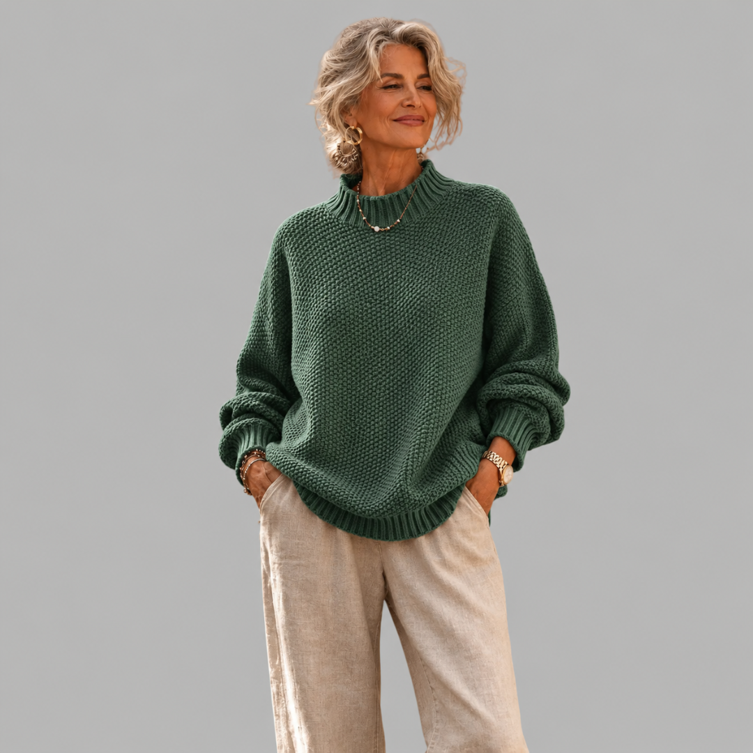 P|H - Relaxed Mock Neck Knit Sweater Ruthie