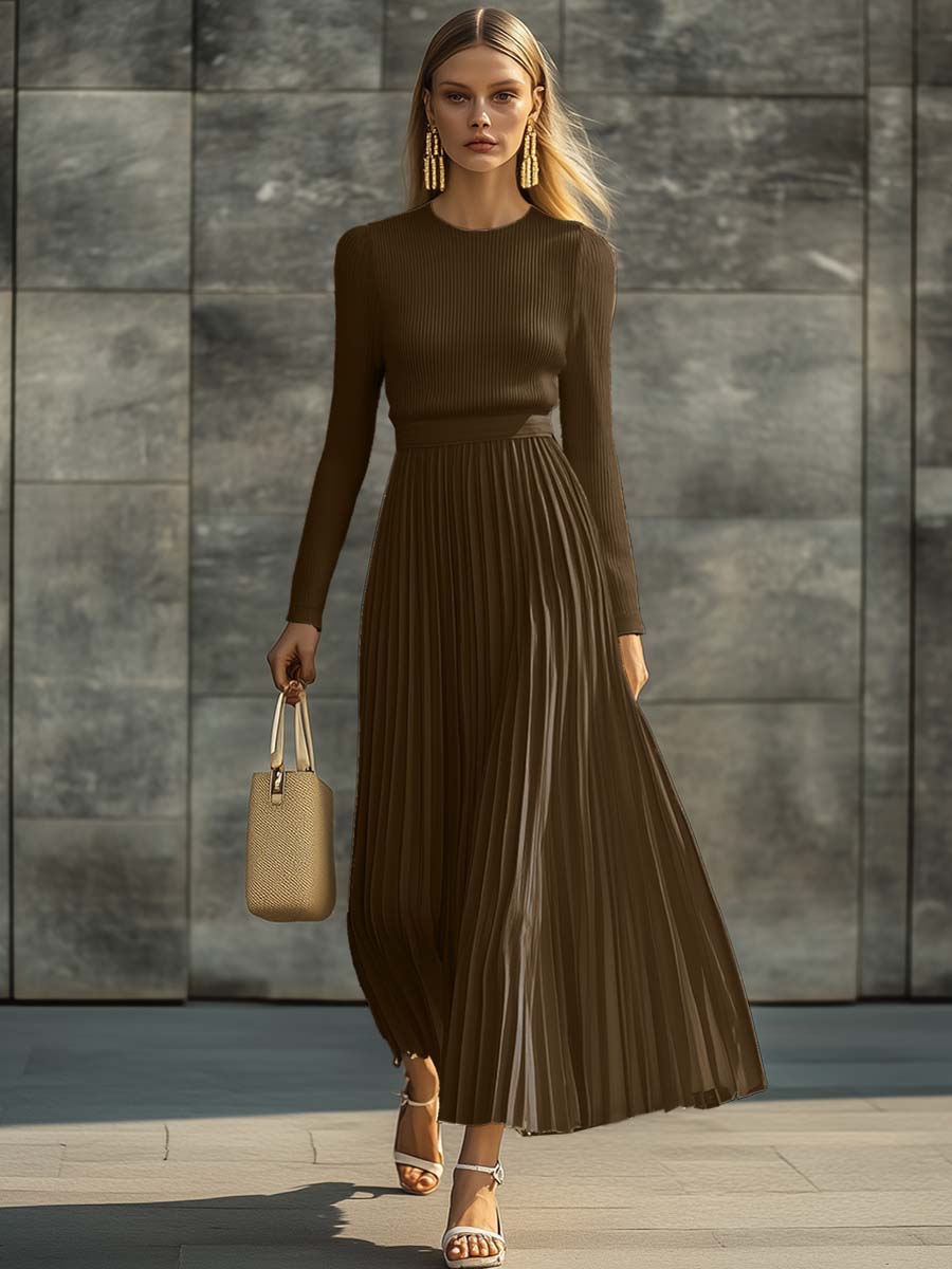 CHARLOTTE | CASUAL KNITTED SATIN DRESS