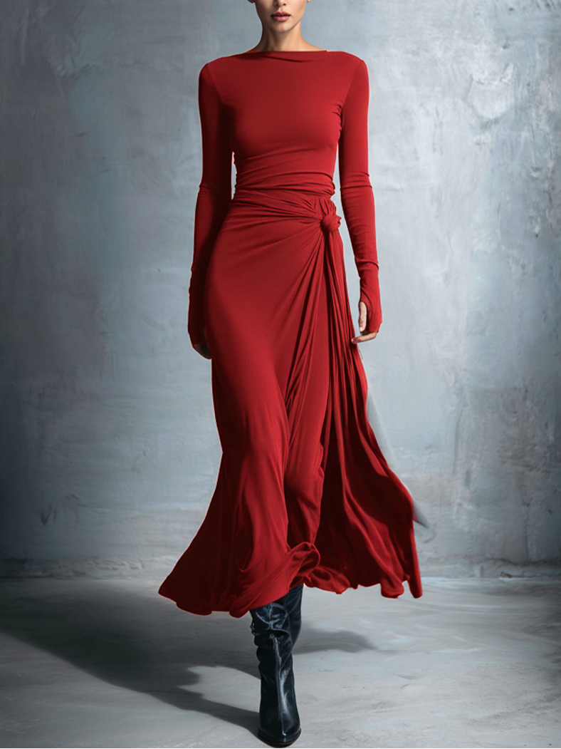 Naomie | Side Knot Maxi Dress