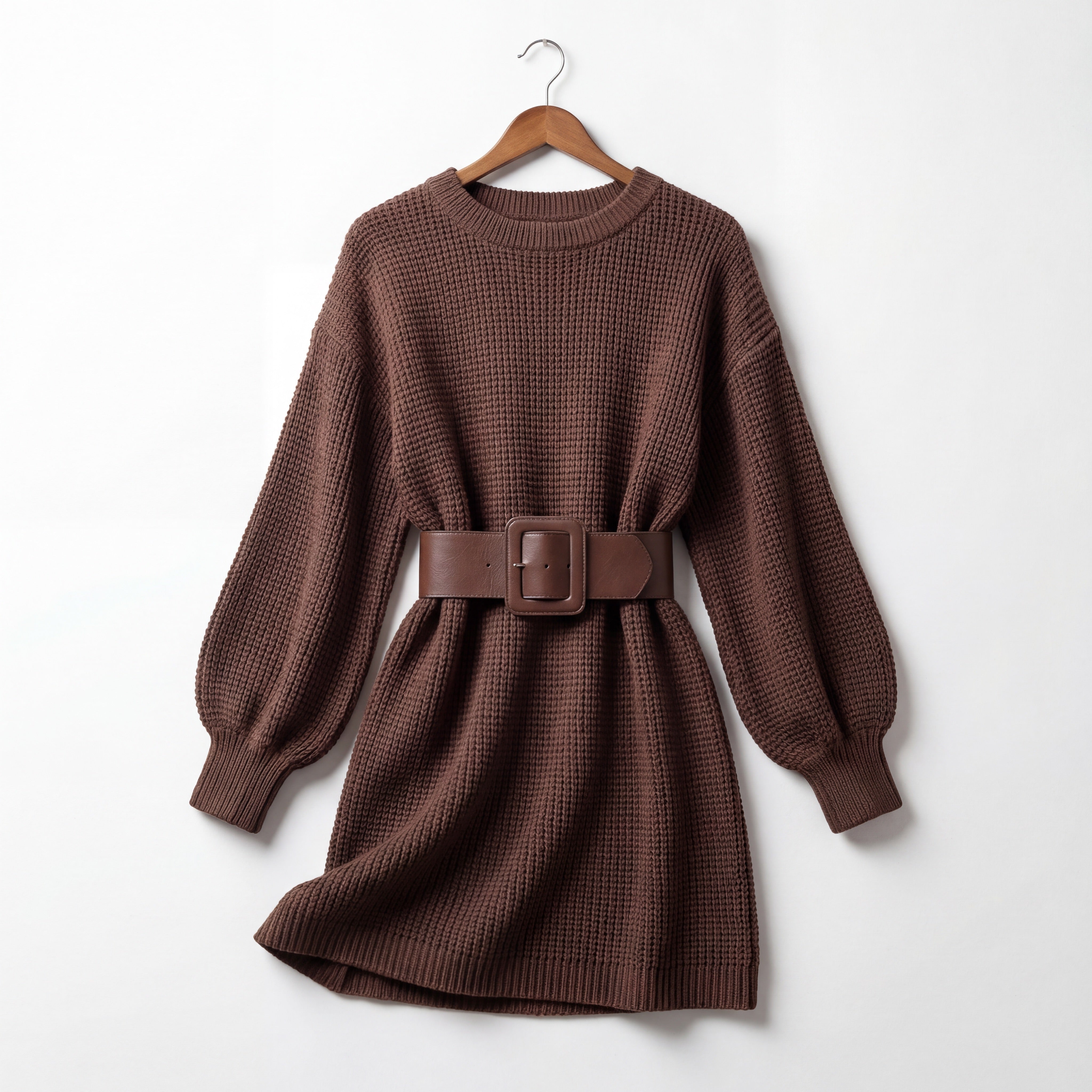 Bella's Structured Belt Knit Dress