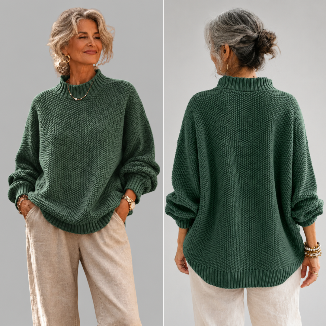 P|H - Relaxed Mock Neck Knit Sweater Ruthie