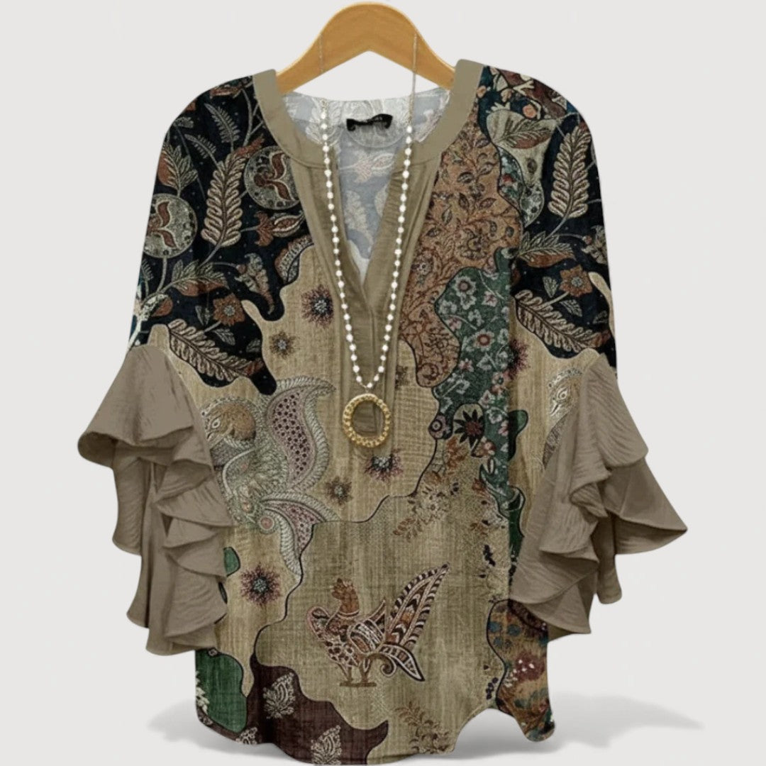 ALIANE – Bohemian Ruffle Top