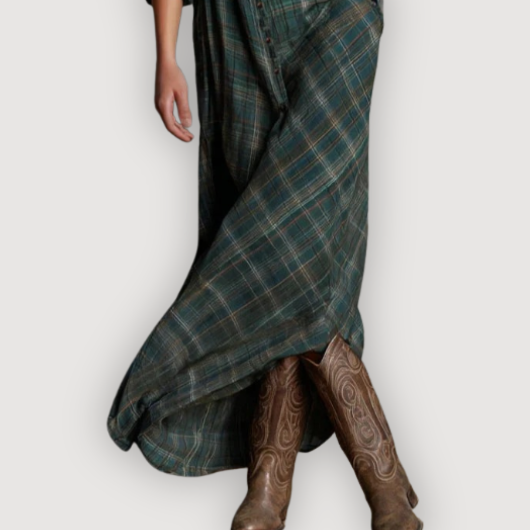 Maisie – Checkered Maxi Dress
