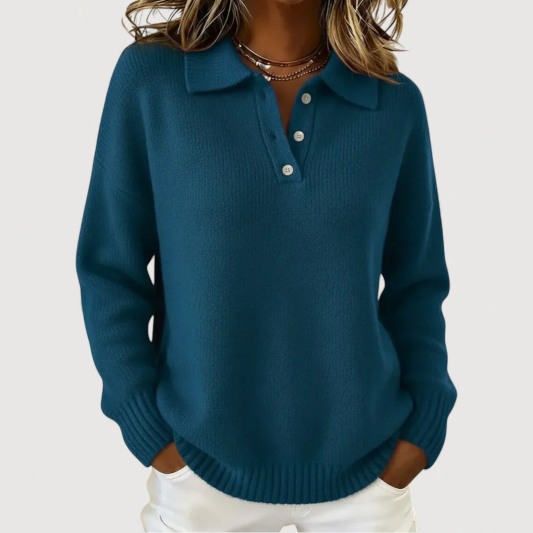 ISABEL – COMFORTABLE COLLARED KNITWEAR