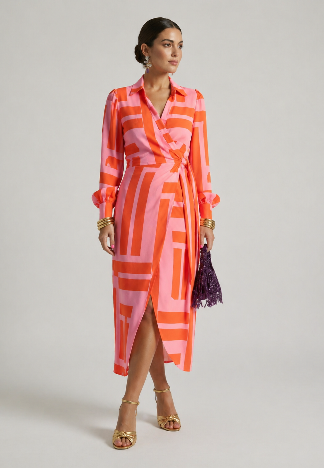 Hayes & Tate™ | Printed Wrap Dress
