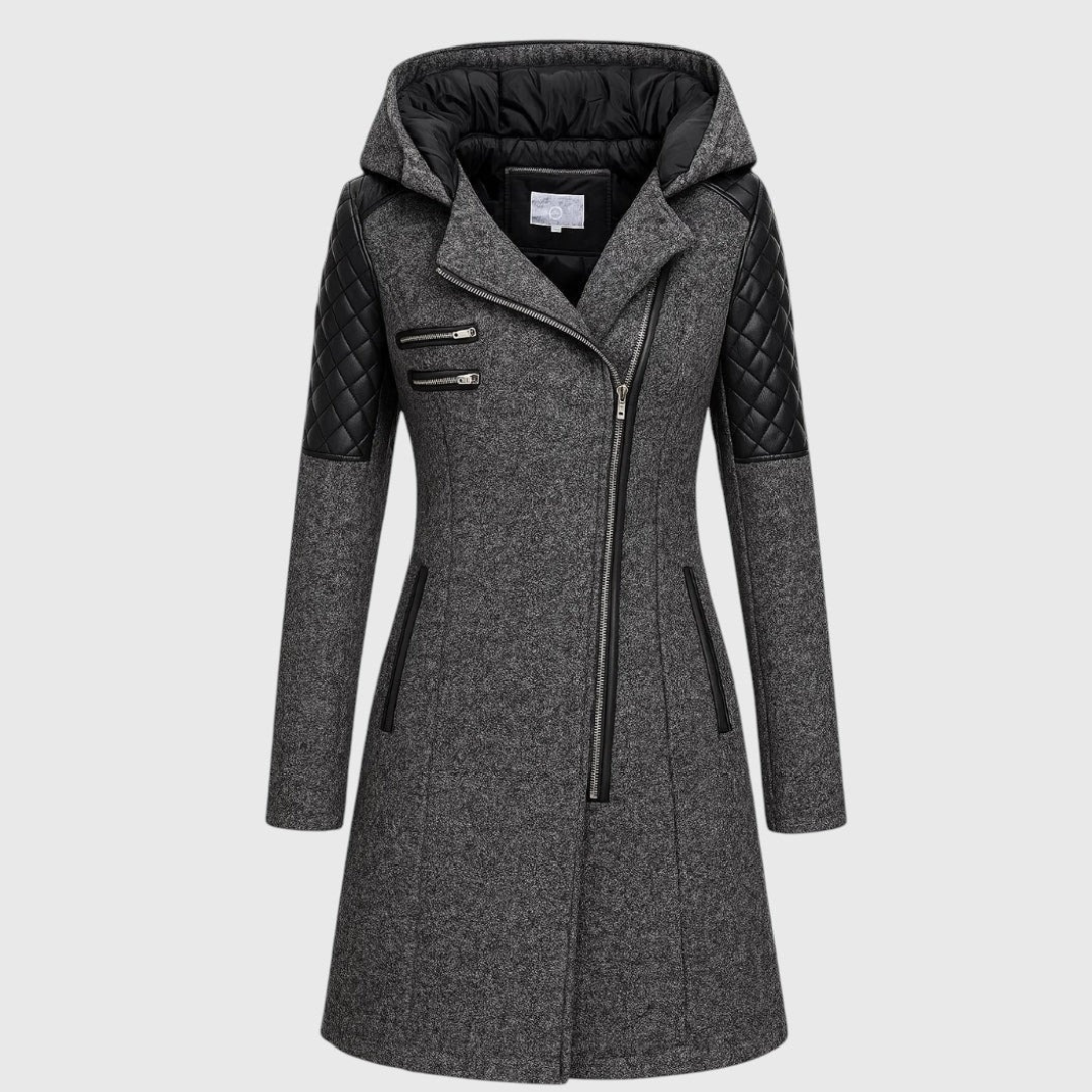 DANICA – QUILTED ZIPPERED COAT
