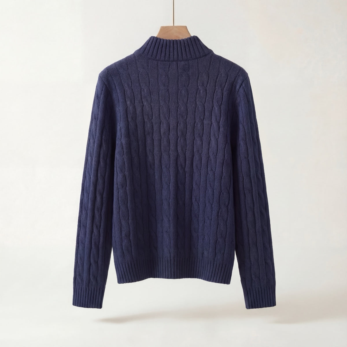 Varlyn Cashmere-Blend Relaxed Cable Half-Zip Jumper