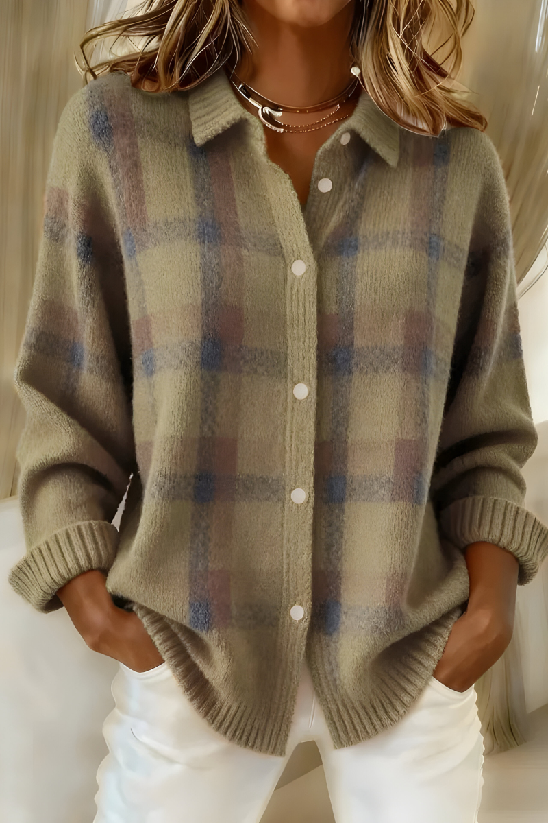 Hazel | Plaid Cardigan