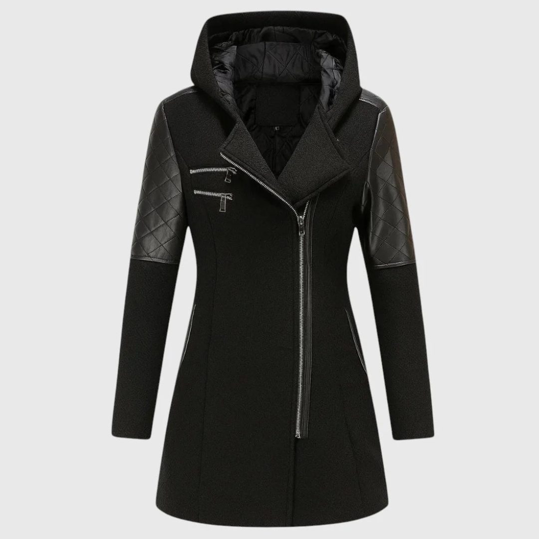 DANICA – QUILTED ZIPPERED COAT