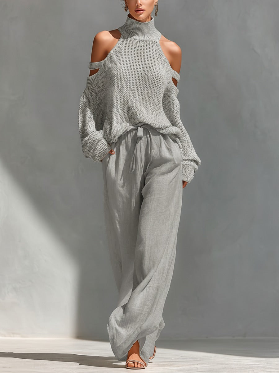 Ava | Cold-Shoulder Two-Piece Set