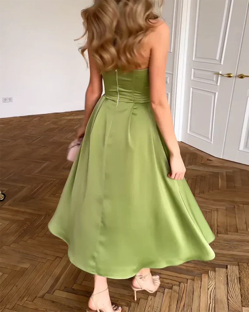 Zara | Elegant Strapless Midi Dress