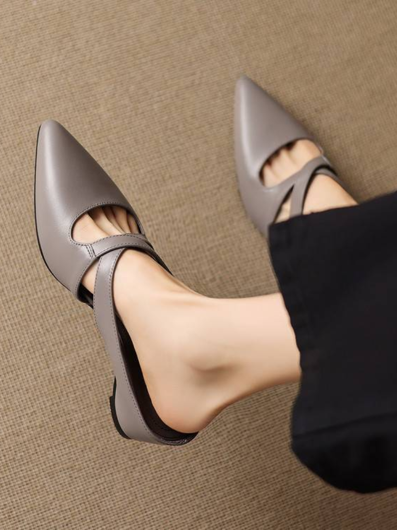 Selva Cross-Strap Pointed Mules