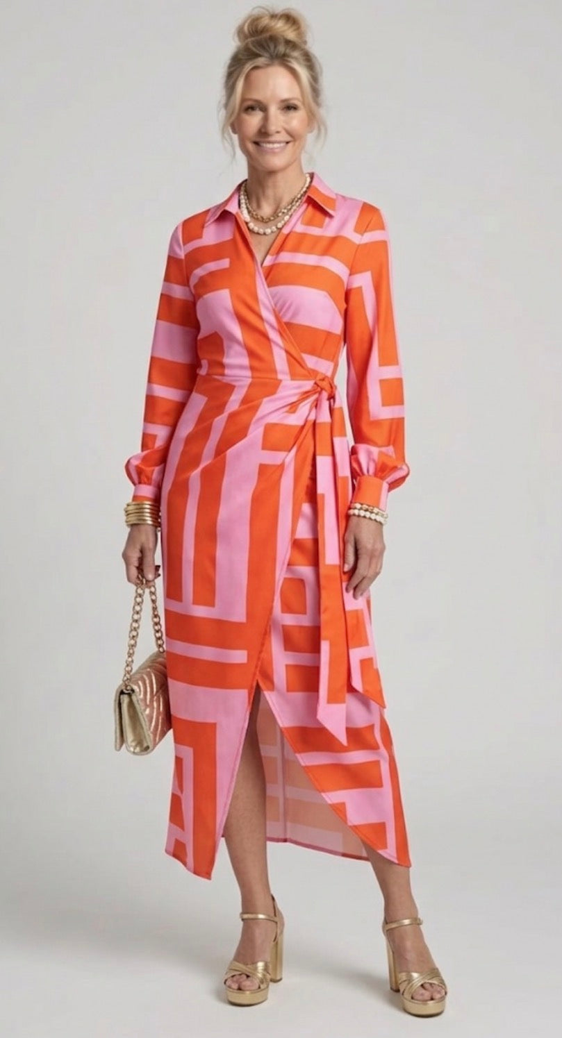 Hayes & Tate™ | Printed Wrap Dress