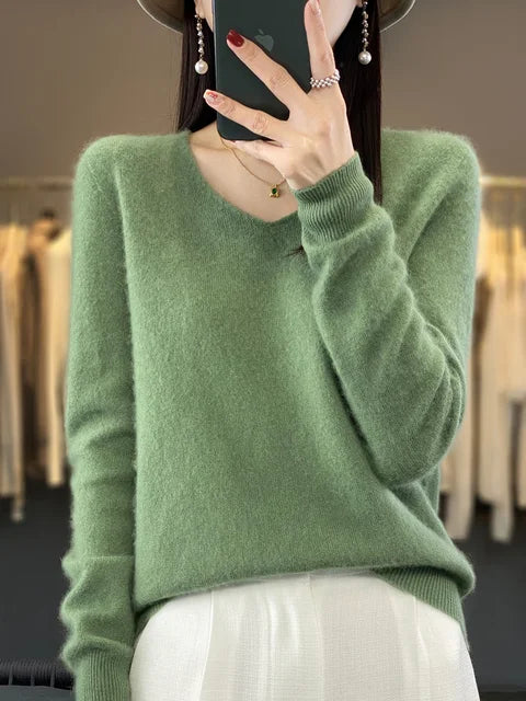 P|H - Classic V-Neck Knit Sweater Cynthia