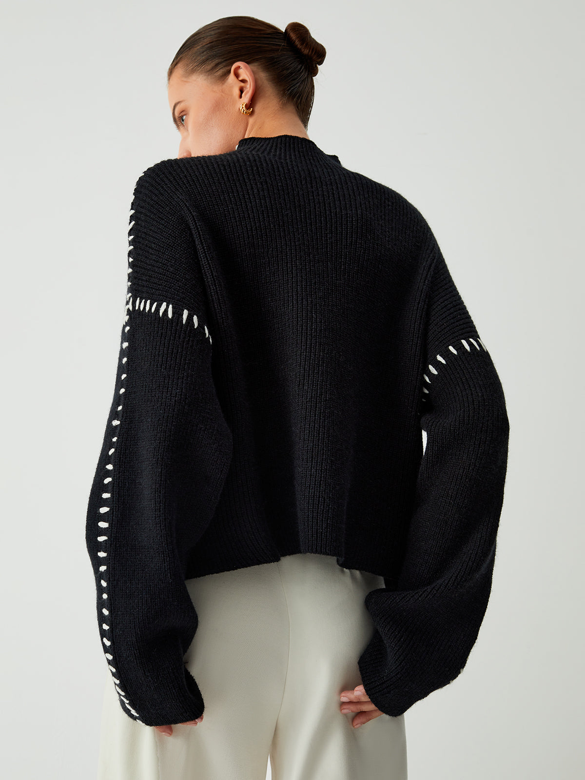 Carys | Relaxed Mock Neck Sweater