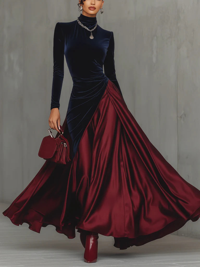 Clara™ - Velvet & Satin Gown
