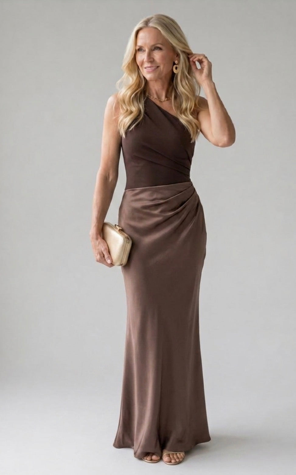 Hayes & Tate™ | Maxi Dress with a Guilt in Satin