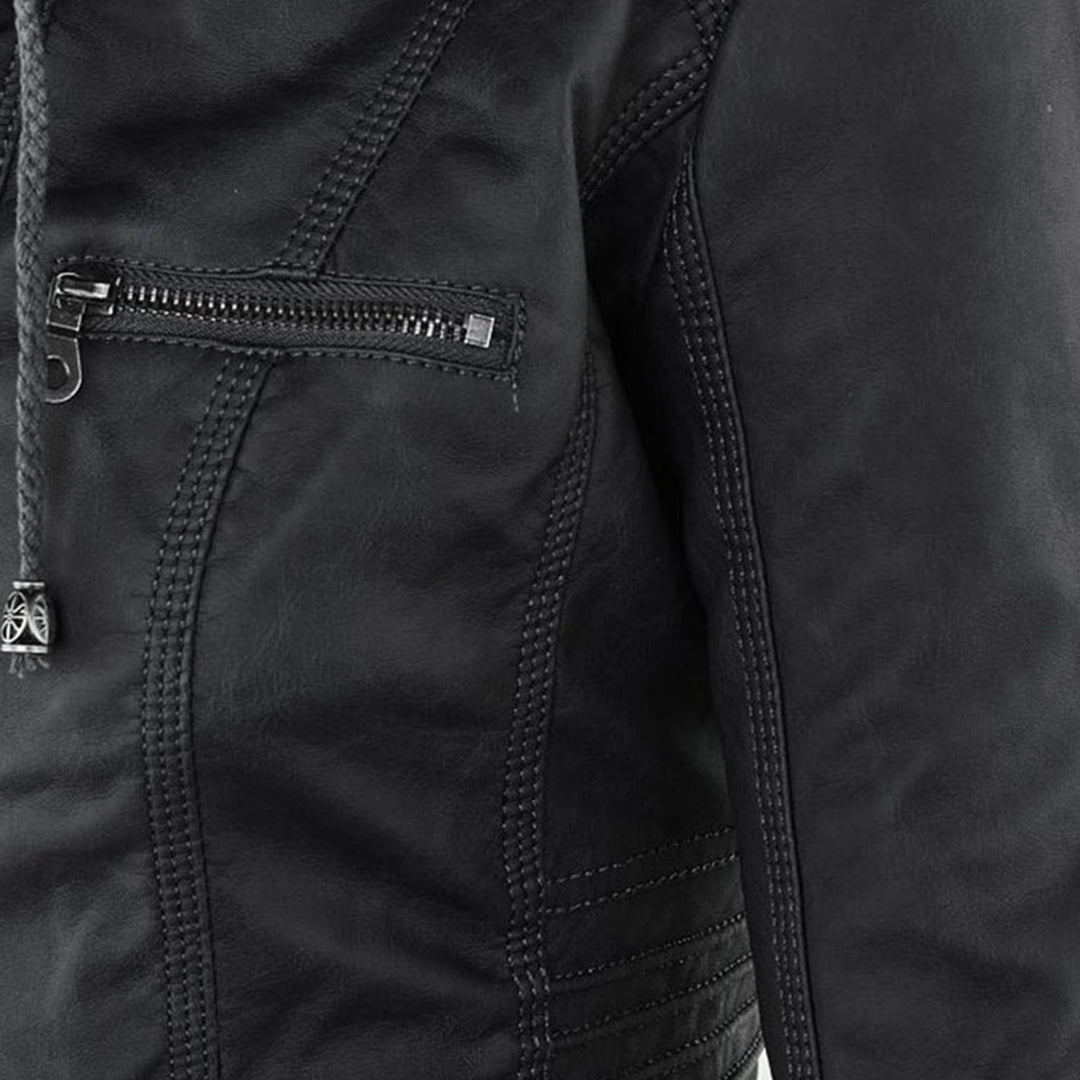 Christine | Hooded Motorcycle Jacket