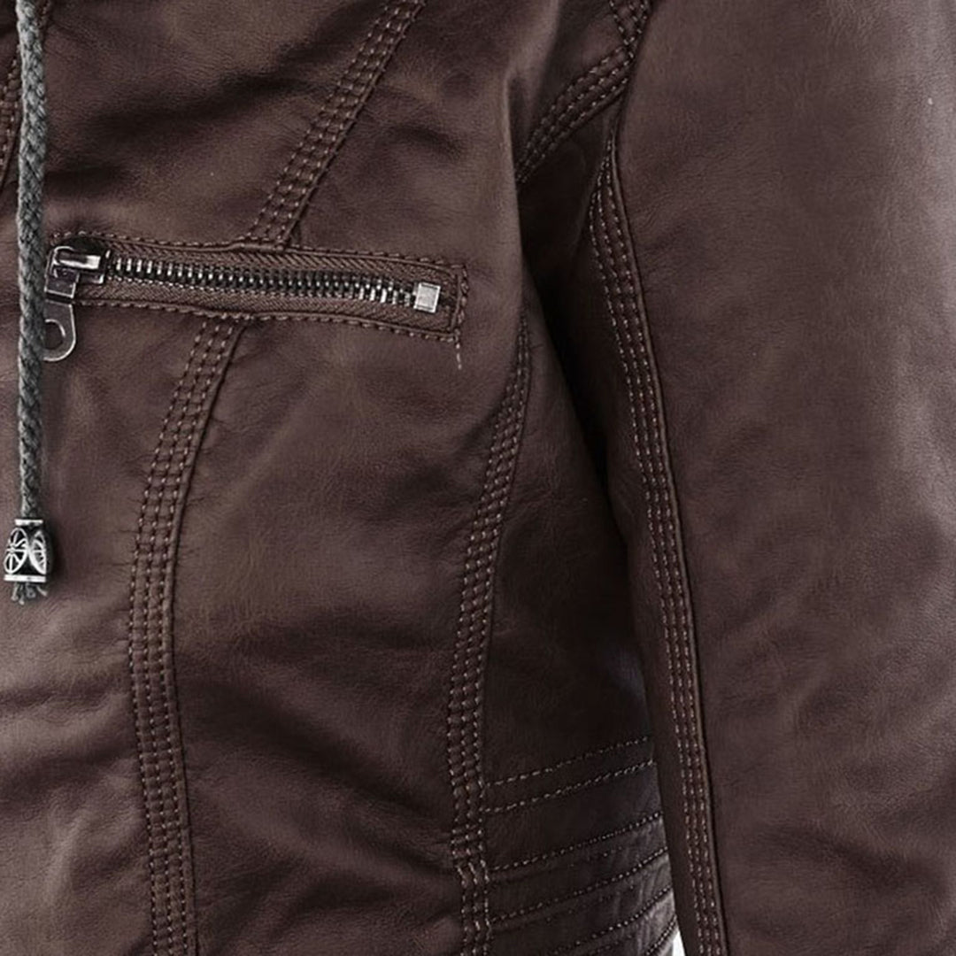 Christine | Hooded Motorcycle Jacket