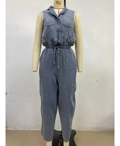 Rosalia | Sleeveless Denim Jumpsuits