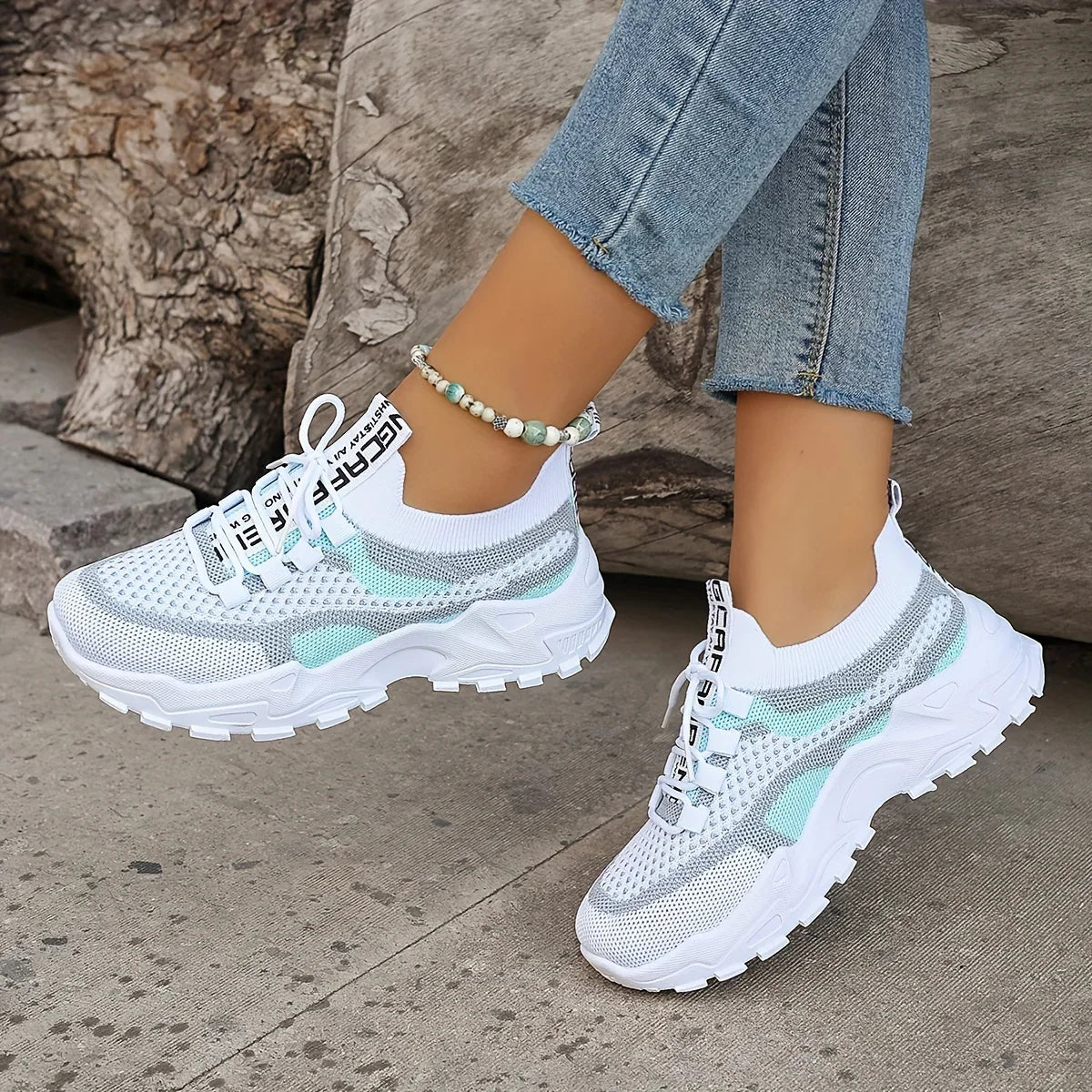 Leila | Orthopedic Breathable Lace-Up Mesh Sneakers
