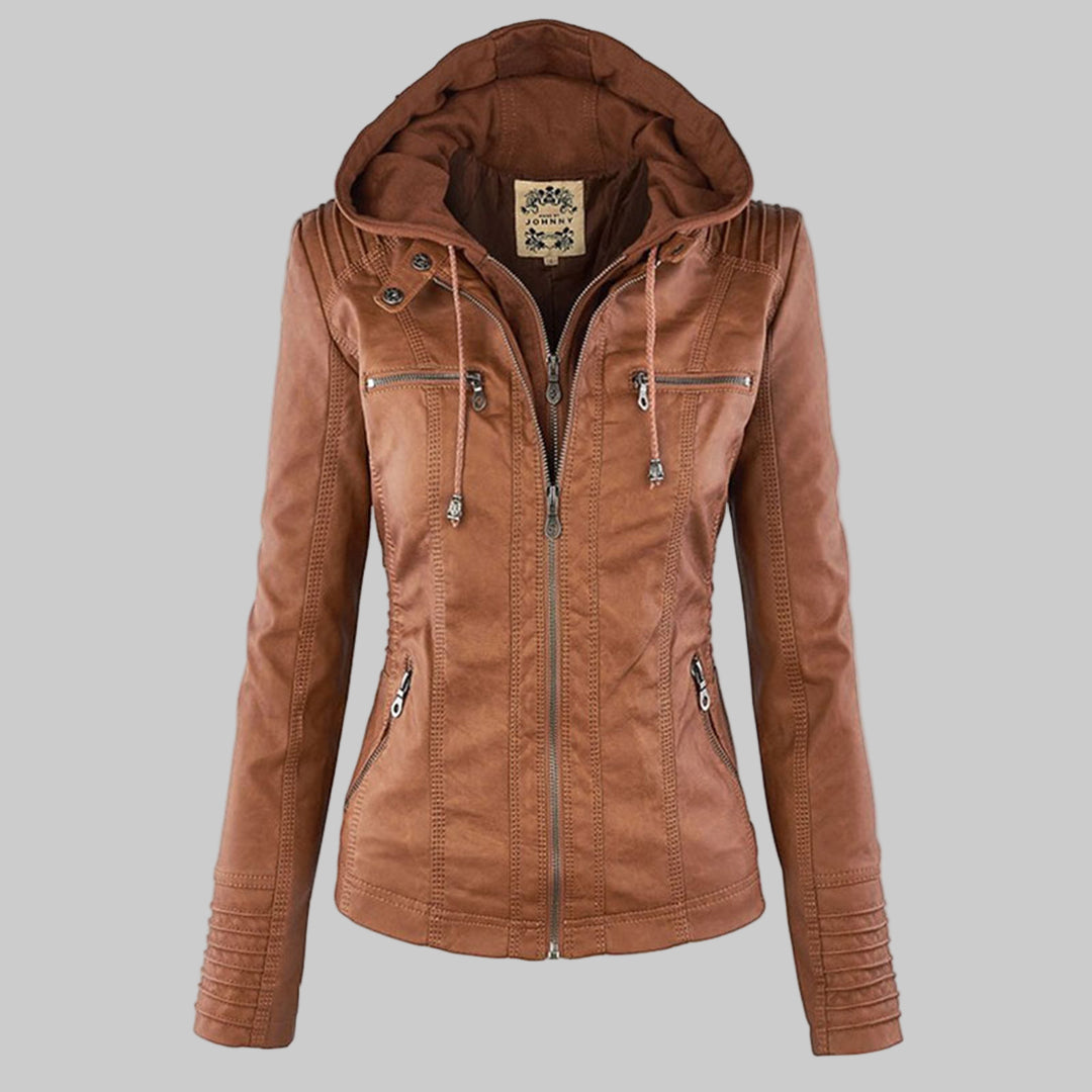 Christine | Hooded Motorcycle Jacket