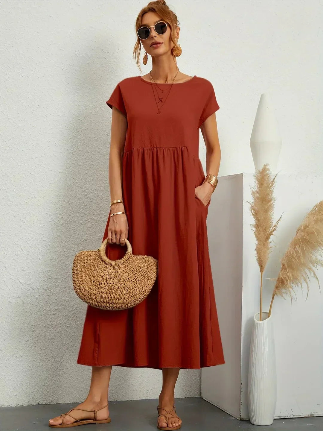 Gabrielle™ | Flowing Midi Dress