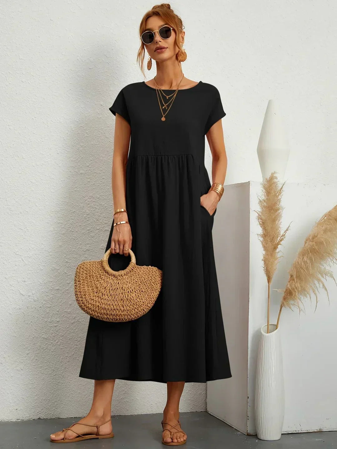 Gabrielle™ | Flowing Midi Dress