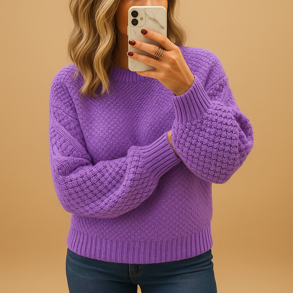 Eloise | Textured Crewneck Sweater