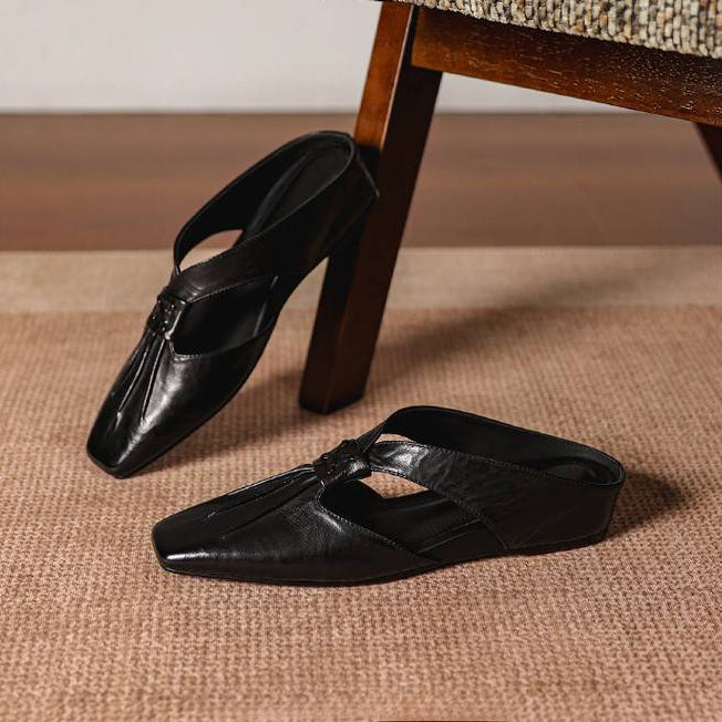 Olene Square-Toe Mules
