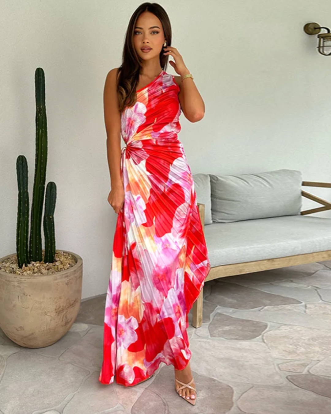 Hayes & Tate™ | Vibrant Tropical Evening Dress
