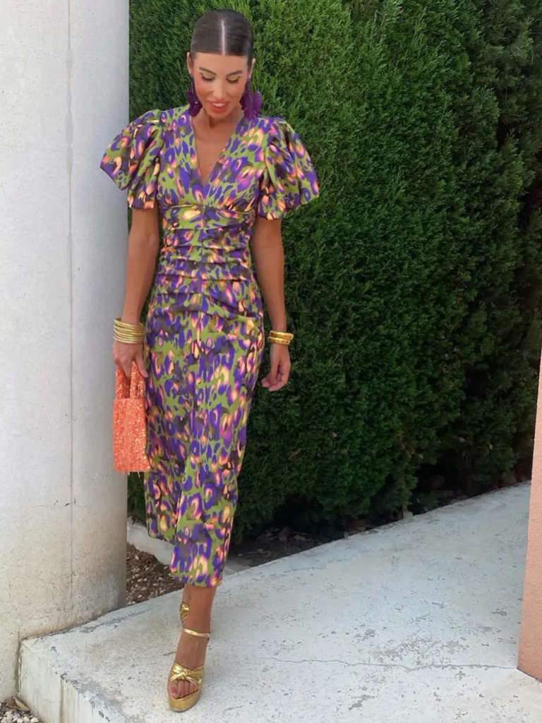 Hayes & Tate™ | Vivid Pleated Midi Dress