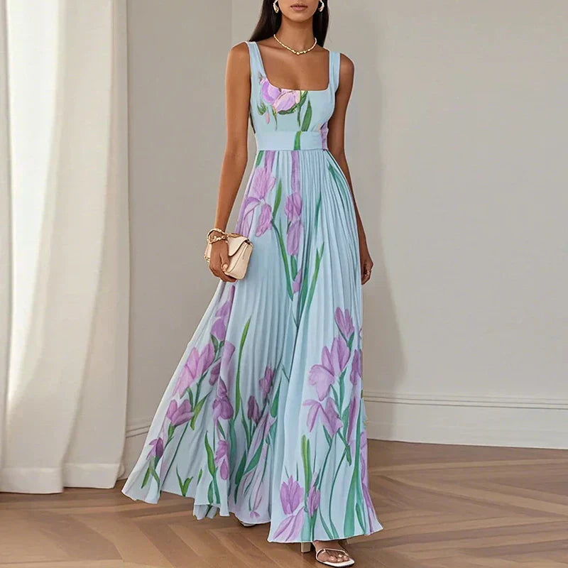 Liora | Floral A-Line Maxi Dress