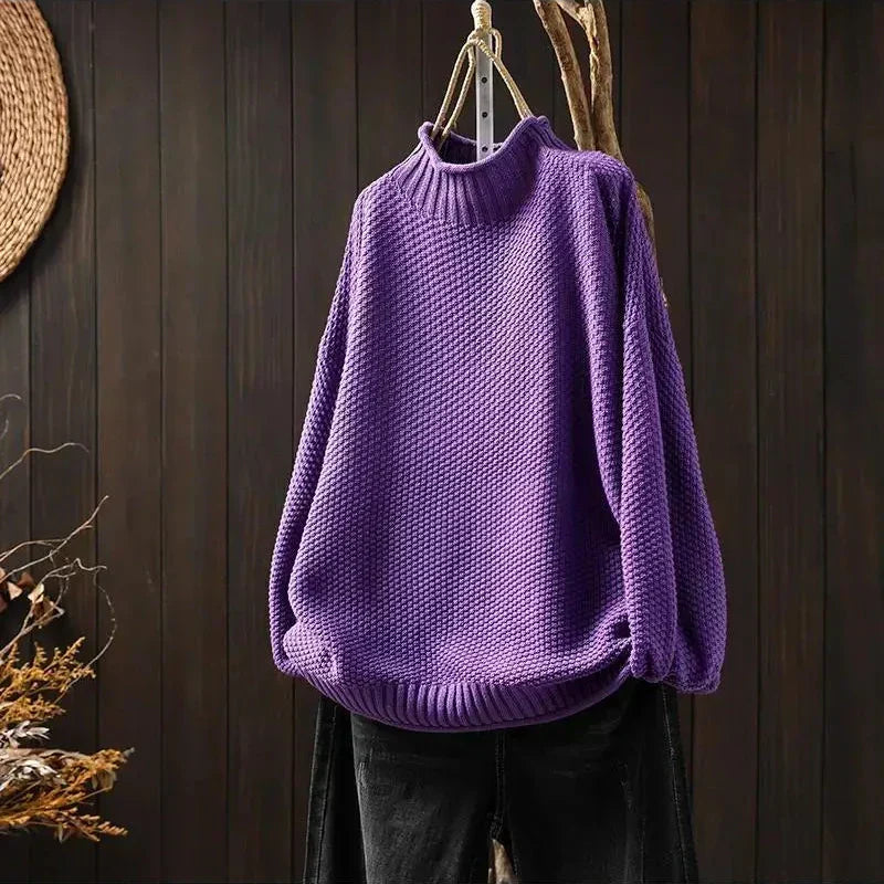 P|H - Relaxed Mock Neck Knit Sweater Ruthie