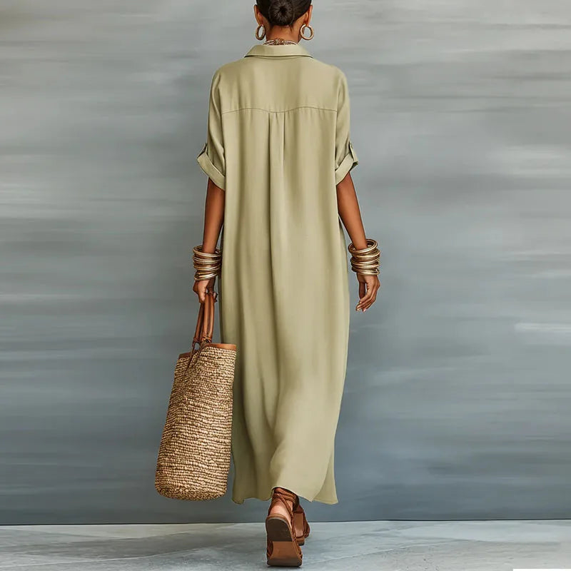 Anastasia™ | Long Button-Down Shirt Dress