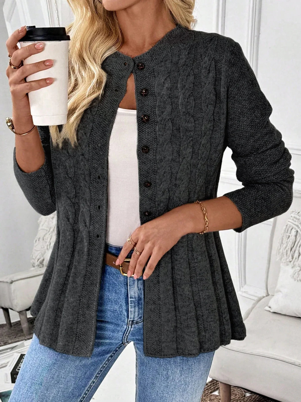 Chloe Ribbed Cardigan