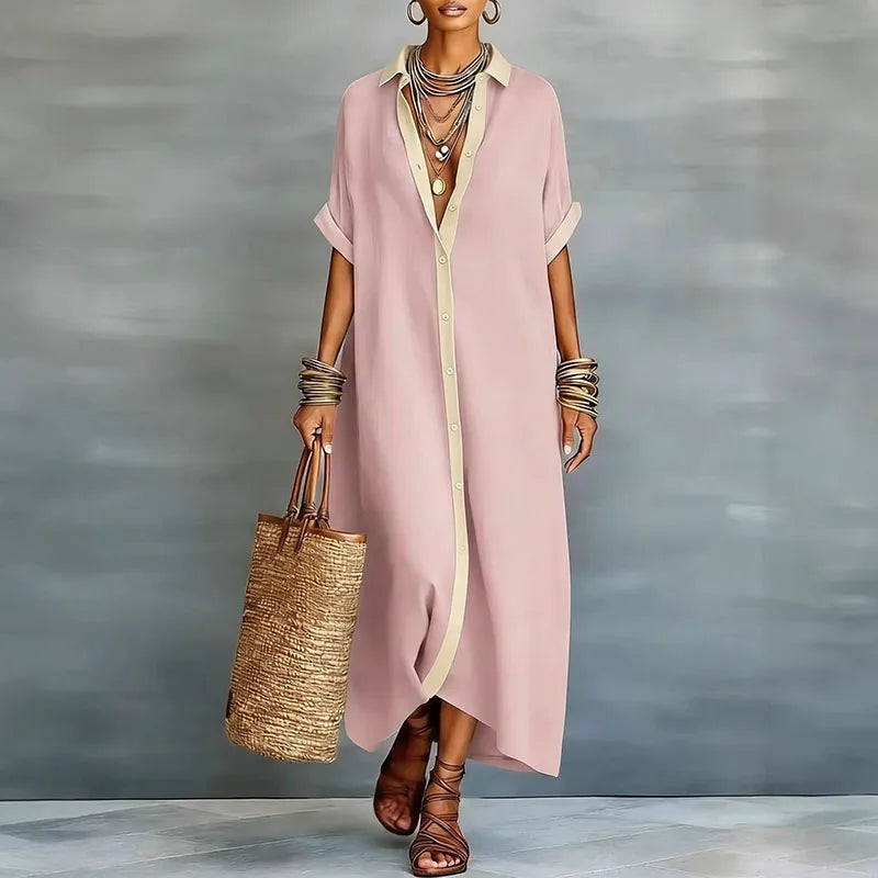 Anastasia™ | Long Button-Down Shirt Dress