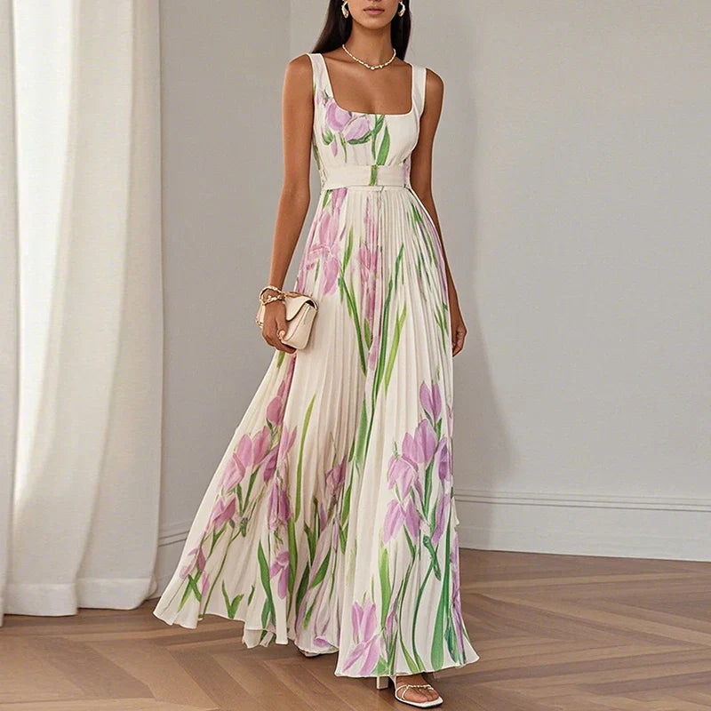 Liora | Floral A-Line Maxi Dress