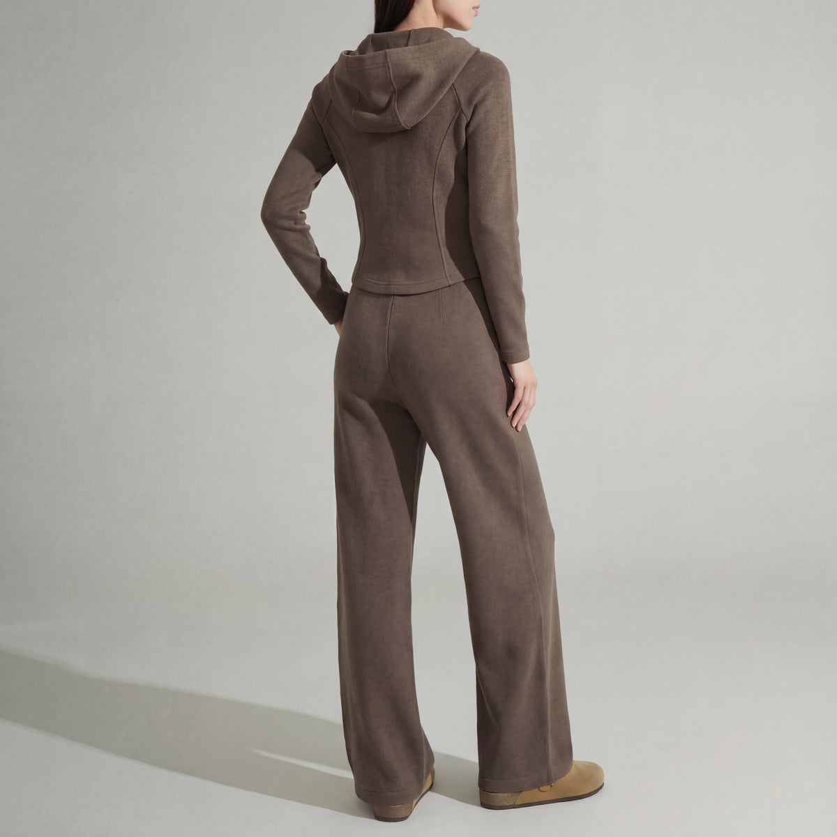 Brushed Knit Zip Hoodie & Pant Set