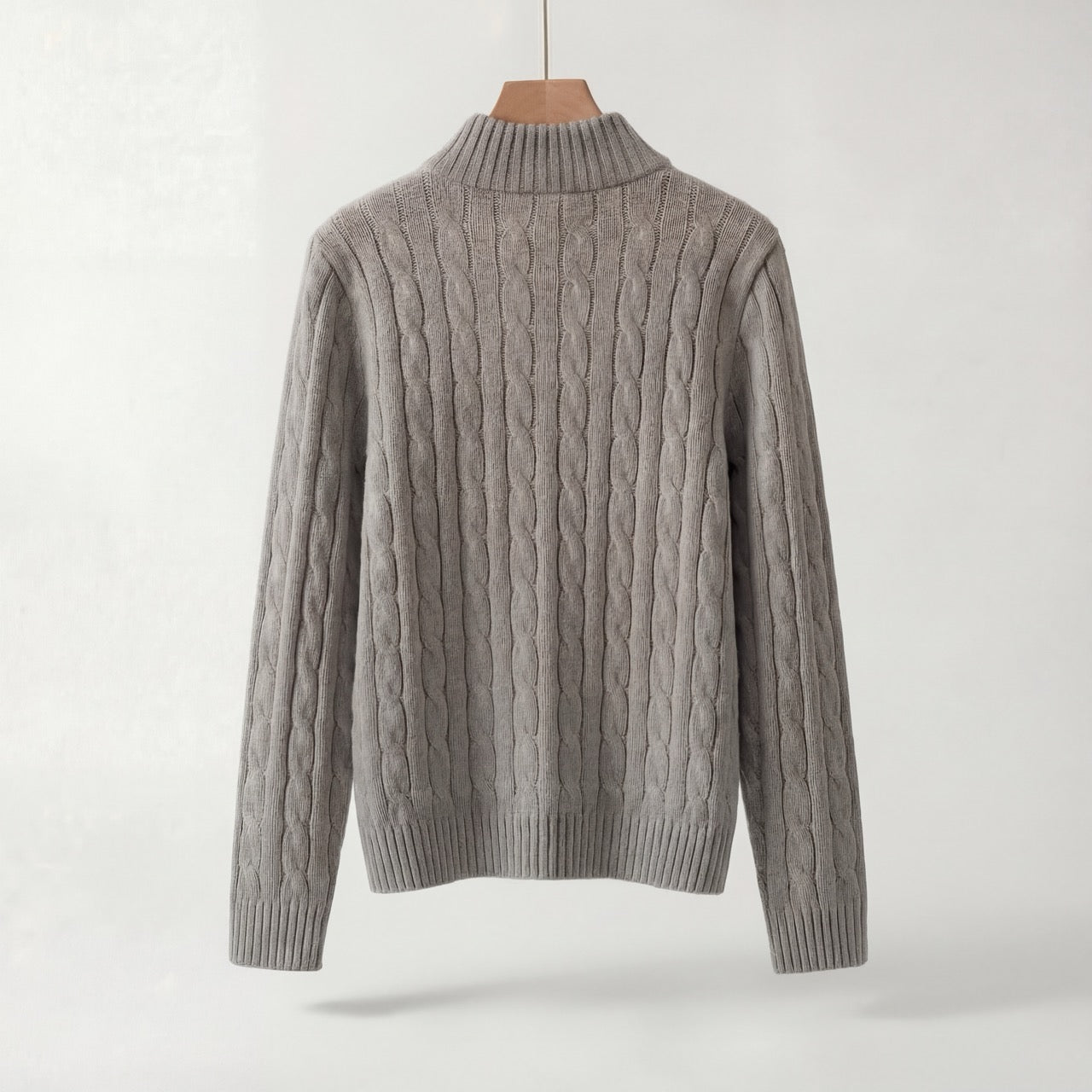 Varlyn Cashmere-Blend Relaxed Cable Half-Zip Jumper