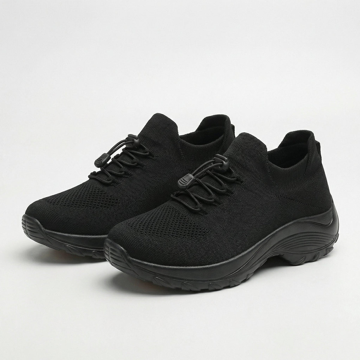 Linda – Orthopedic Knit Fabric Shoes in Green & Black