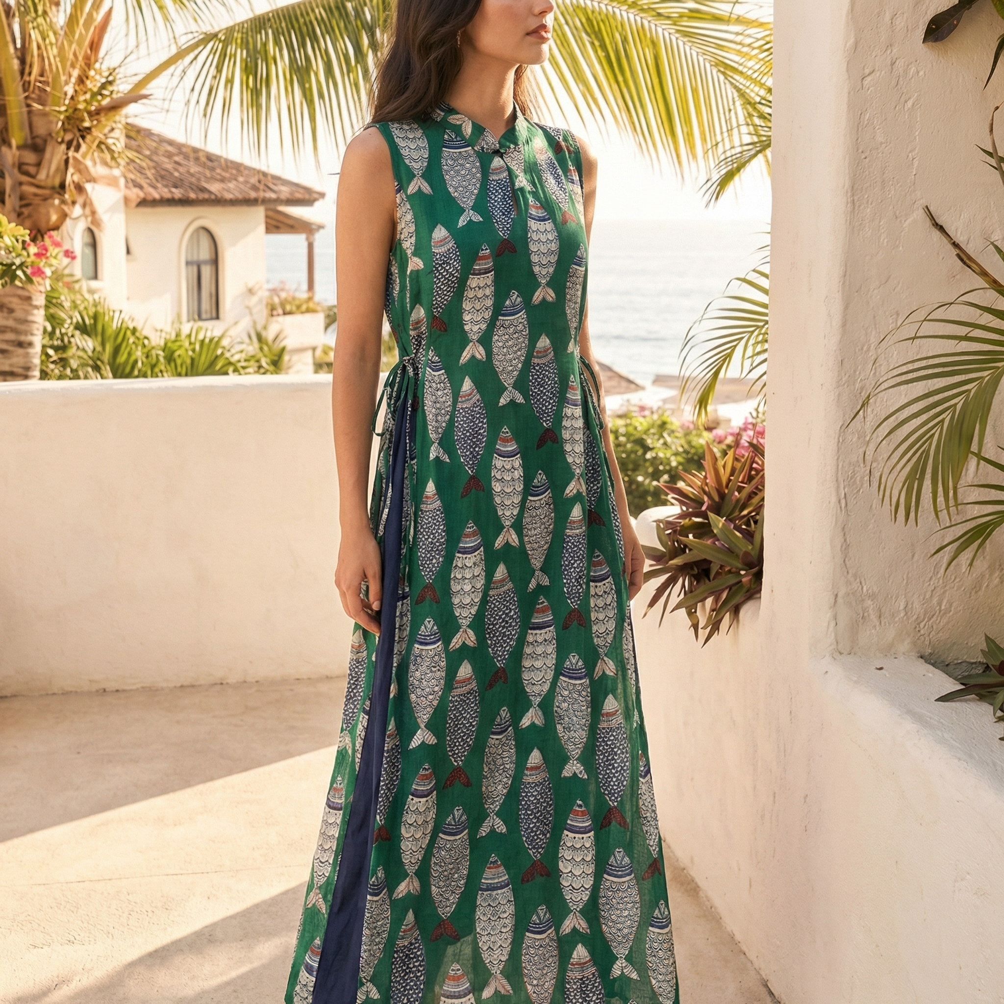 Marina Coastal Midi Dress