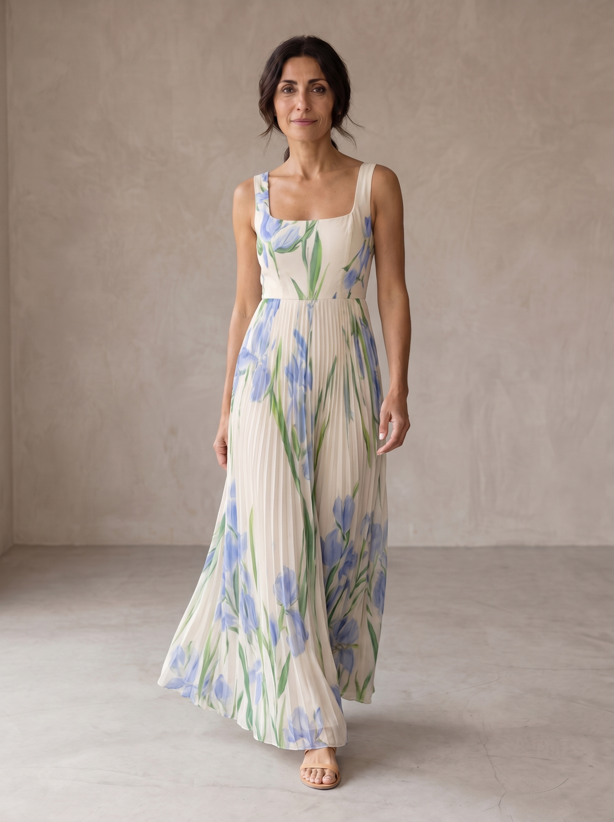 Liora | Floral A-Line Maxi Dress