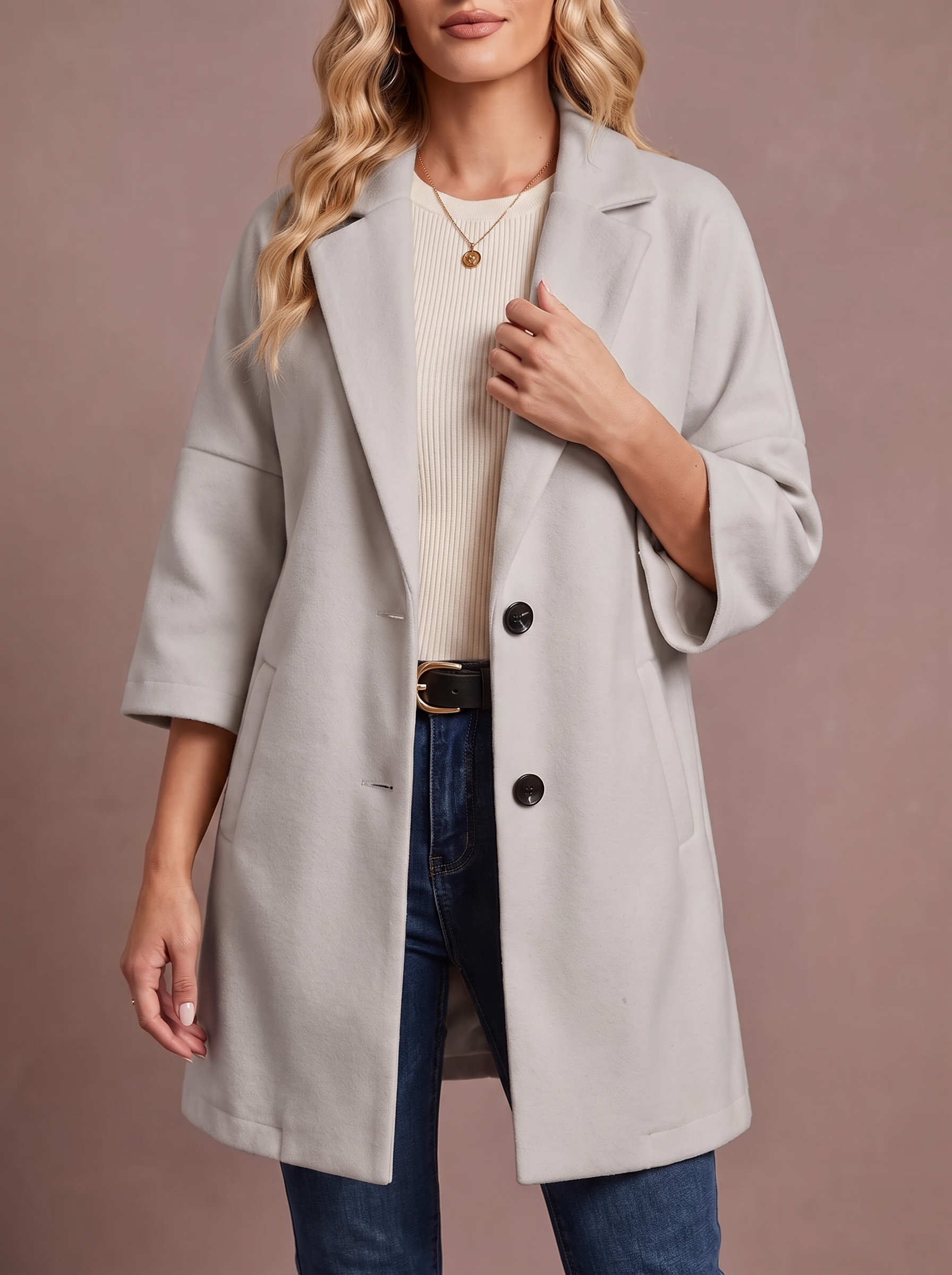 Adeline Elegant Coat - Grey