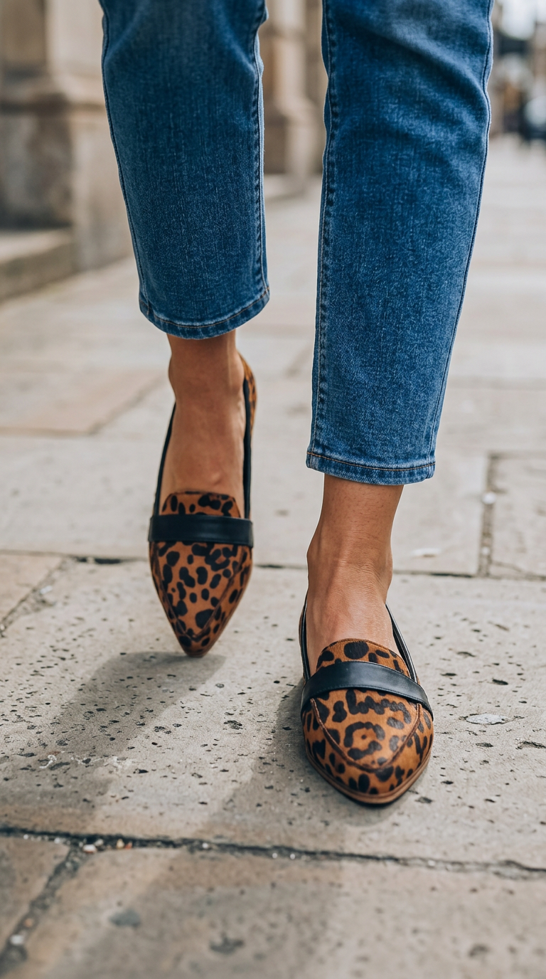Pointed Loafer with Vamp Strap