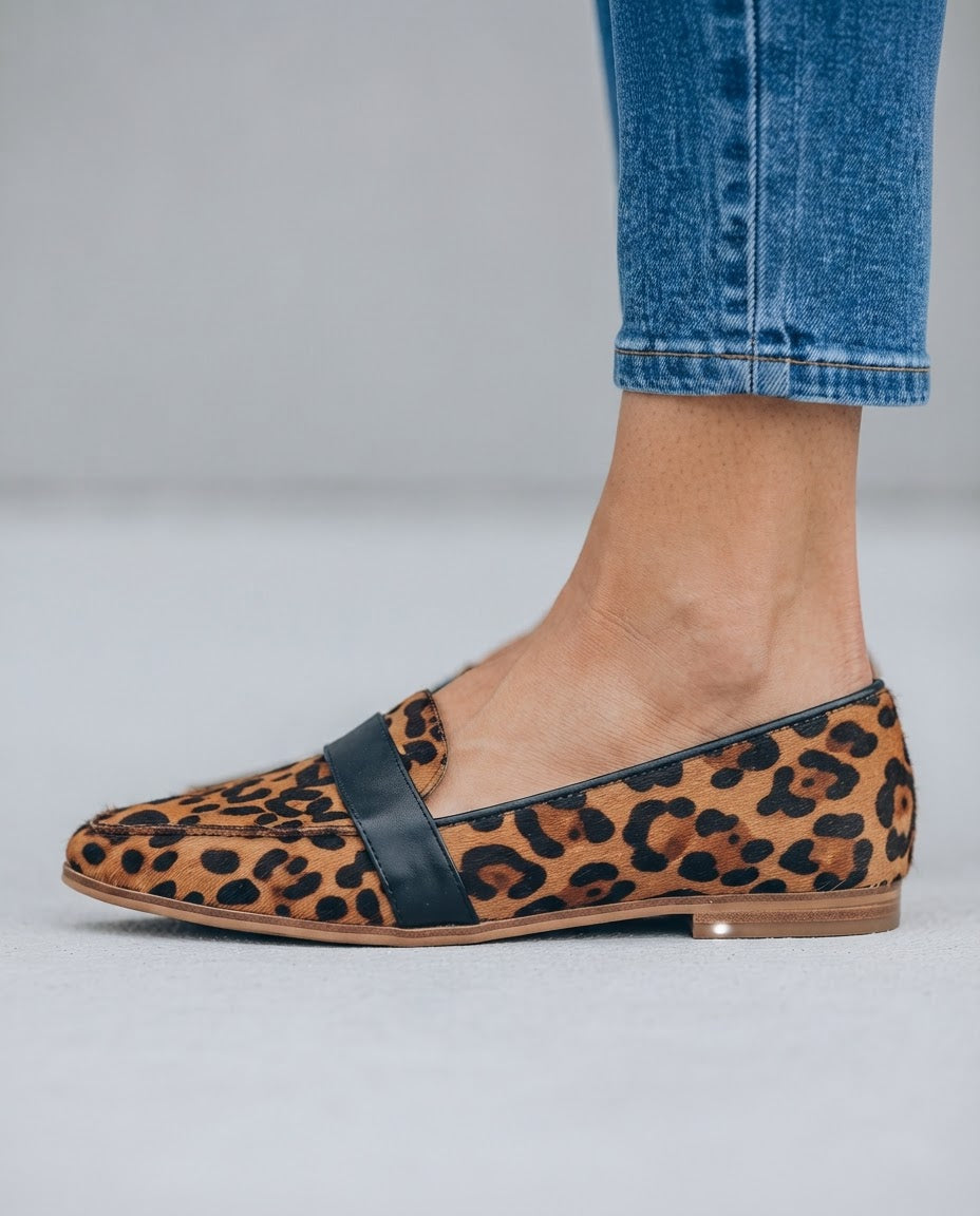 Pointed Loafer with Vamp Strap