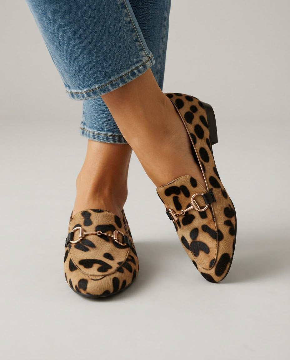 Serena Loafers — Leopard Print with Horsebit