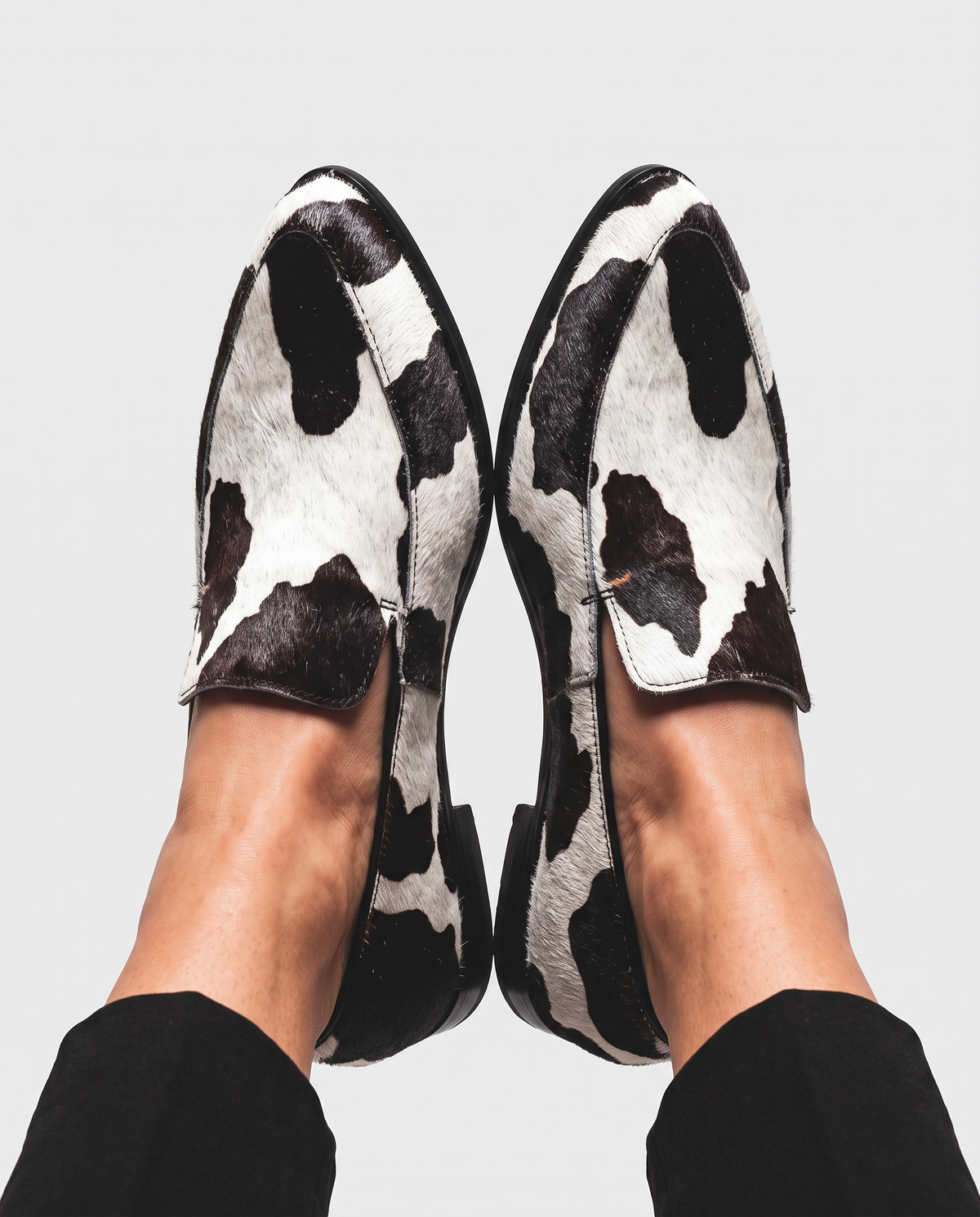 Bruna Loafers — Cow Print