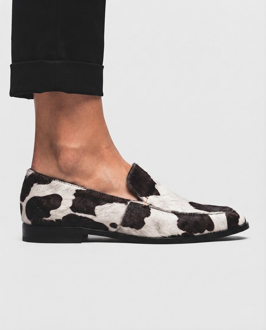 Bruna Loafers — Cow Print